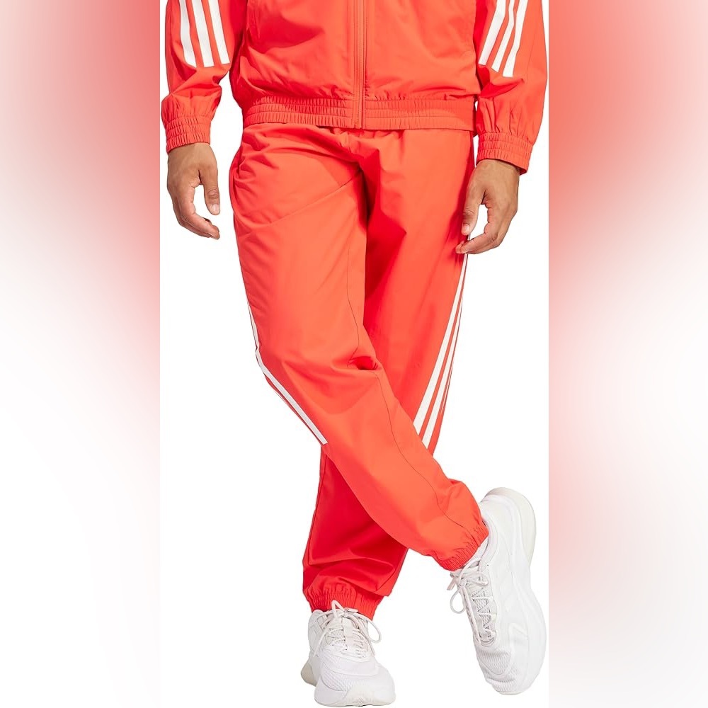 Adidas Future Icons Track Pants Small Mens Red Orange White Windbreaker - Small